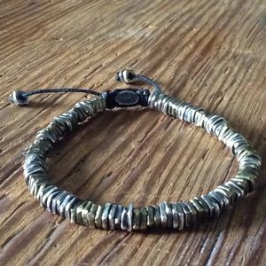 M.Cohen silver and brass disc bracelet